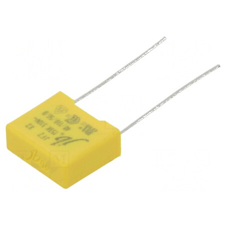 Condensator polipropilenă X2 15nF 13x11x5mm THT ±10% 10mm | Electronic-mag.ro | Componente Electronice