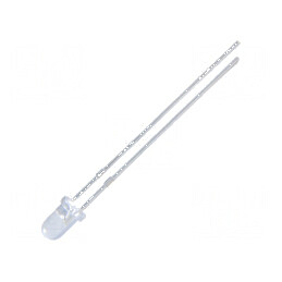LED 3mm roșie 500-800mcd 30° convex | Electronic-mag.ro | Componente Electronice