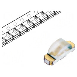 LED SMD 1206 Albastru 28-180mcd 3,2x1x1,5mm 130° 2,8-3,8V | Electronic-mag.ro | Componente Electronice