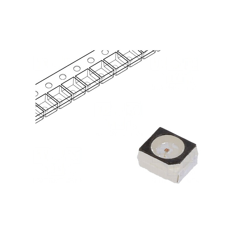 LED SMD PLCC2 galben 1,21-3,03lm 355-1120mcd 3x3,4x2,1mm | Electronic-mag.ro | Componente Electronice