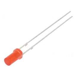 LED 3mm roșie 68-100mcd 140° plat | Electronic-mag.ro | Componente Electronice