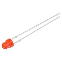 LED 3mm roșie 100-150mcd 100° convex -30÷85°C | Electronic-mag.ro | Componente Electronice