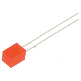 LED dreptunghiular roșu 5x5x7mm 150-220mcd 140° 20mA | Electronic-mag.ro | Componente Electronice