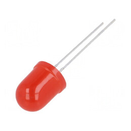 LED 10mm roșie 30-45mcd 180° convex | Electronic-mag.ro | Componente Electronice