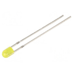 LED galben 3mm 120÷150mcd 120° convex 78mW | Electronic-mag.ro | Componente Electronice
