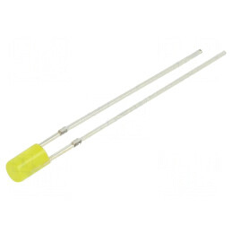 LED galben 3mm 68-100mcd 140° plat | Electronic-mag.ro | Componente Electronice