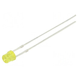 LED galben 3mm 220-330mcd 80° concav 78mW | Electronic-mag.ro | Componente Electronice