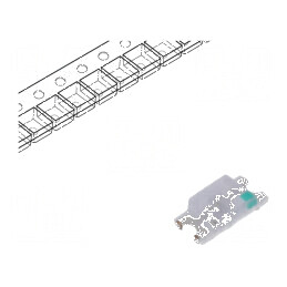 LED SMD 1206 Verde 300-350mcd 3,2x1,6x0,8mm 120° 20mA 108mW | Electronic-mag.ro | Componente Electronice