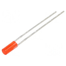 LED 3mm roșie 100-150 mcd 110° plat | Electronic-mag.ro | Componente Electronice