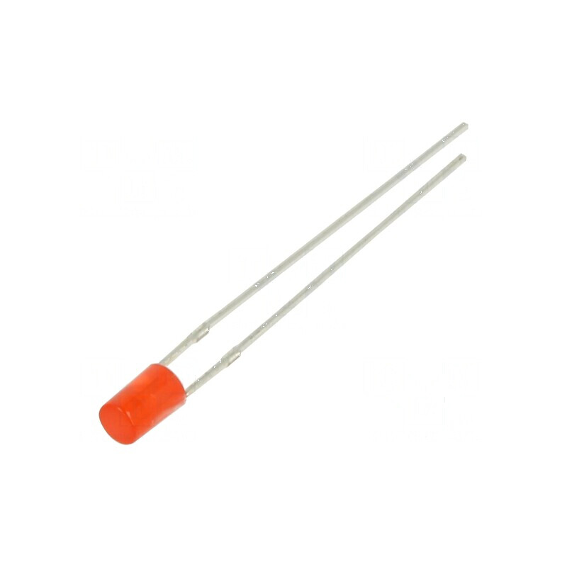 LED 3mm roșie 68-100mcd 140° plat nr. term 2 | Electronic-mag.ro | Componente Electronice