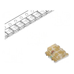 LED SMD 0606 Albastru/Portocalie 1,6x1,6x0,7mm 20mA 140° | Electronic-mag.ro | Componente Electronice