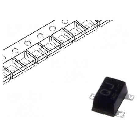 Tranzistor N-MOSFET 50V 200mA 0,8A 150mW ESD | Electronic-mag.ro | Componente Electronice