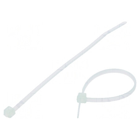 Colier de strângere poliamidă 100mm x 2,5mm 80N naturală | Electronic-mag.ro | Componente Electronice