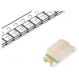 LED SMD 0603 portocalie 40-100mcd 2,2V 20mA 1,6x0,8x0,55mm | Electronic-mag.ro | Componente Electronice