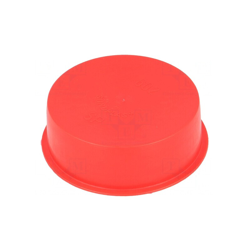 Obturator Corp roşie 68,2mm Diametru, 21mm H, LDPE SafeCAP | Electronic-mag.ro | Componente Electronice