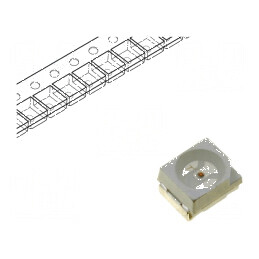 LED SMD 3528 galbenă 400-600mcd 3,5x2,8x1,9mm 120° PLCC2 | Electronic-mag.ro | Componente Electronice