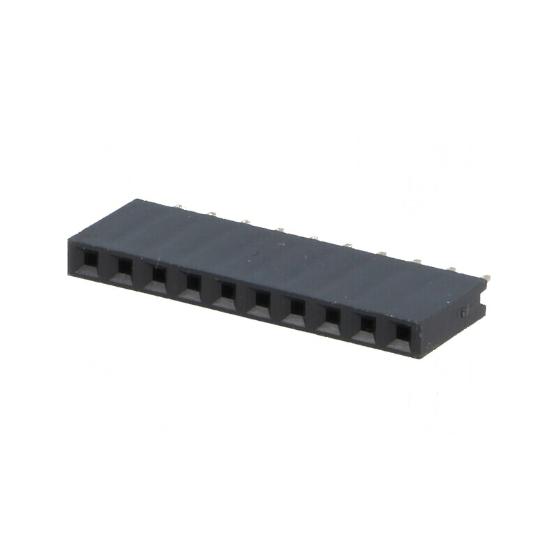 Conector şiruri pini soclu mamă 10 pini 2,54mm THT 1x10 | Electronic-mag.ro | Componente Electronice