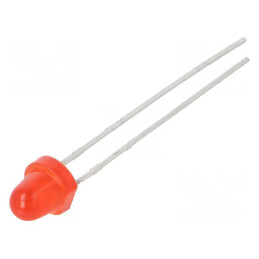LED 5mm roșie 25-50mcd 60° convex | Electronic-mag.ro | Componente Electronice
