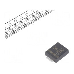Diodă redresoare SMD 600V 3A 100ns SMB flat Ufmax 1,7V | Electronic-mag.ro | Componente Electronice