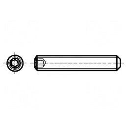 Şurub M4x14 fără cap imbus HEX 2mm oţel DIN 913 | Electronic-mag.ro | Componente Electronice