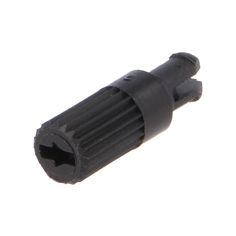 Buton rotativ negru pentru ax, h: 11,7mm | Electronic-mag.ro | Componente Electronice