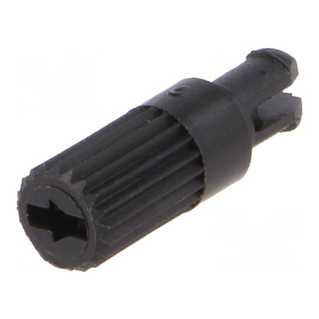 Buton rotativ negru pentru ax, h: 11,7mm | Electronic-mag.ro | Componente Electronice