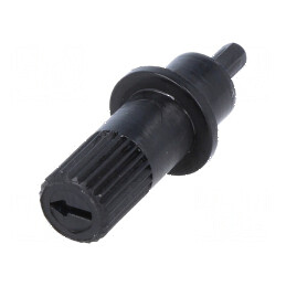 Buton rotativ negru 20mm pentru ax | Electronic-mag.ro | Componente Electronice
