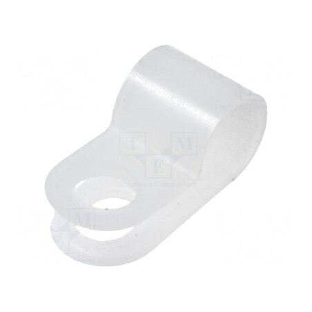 Clipsuri tip P pentru cabluri Ø6,2mm natural | Electronic-mag.ro | Componente Electronice