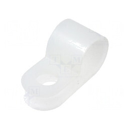 Clipsuri tip P pentru cabluri Ø7,6mm natural | Electronic-mag.ro | Componente Electronice