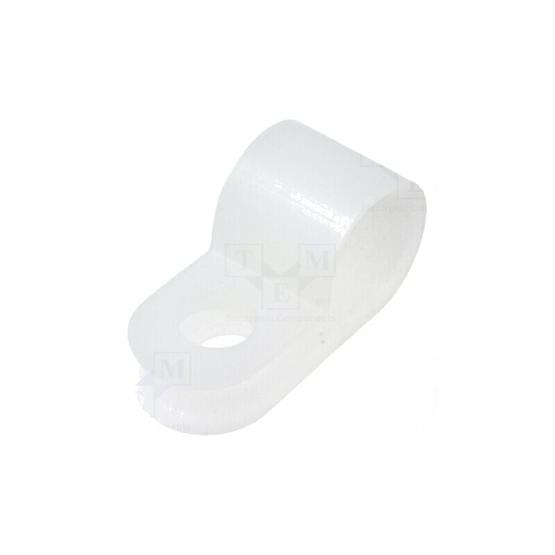 Clipsuri tip P pentru cabluri Ø7,6mm natural | Electronic-mag.ro | Componente Electronice