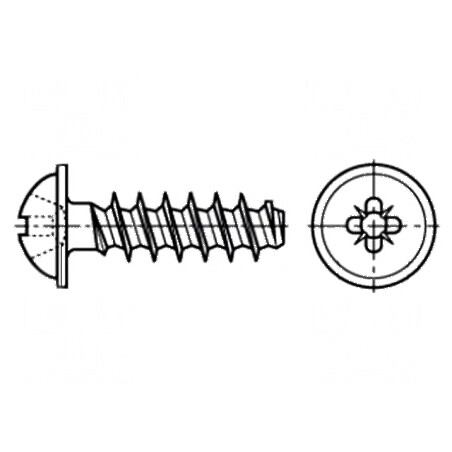 Şurub plastic 3x6 Cap buton Pozidriv PZ2 oţel zincat | Electronic-mag.ro | Componente Electronice