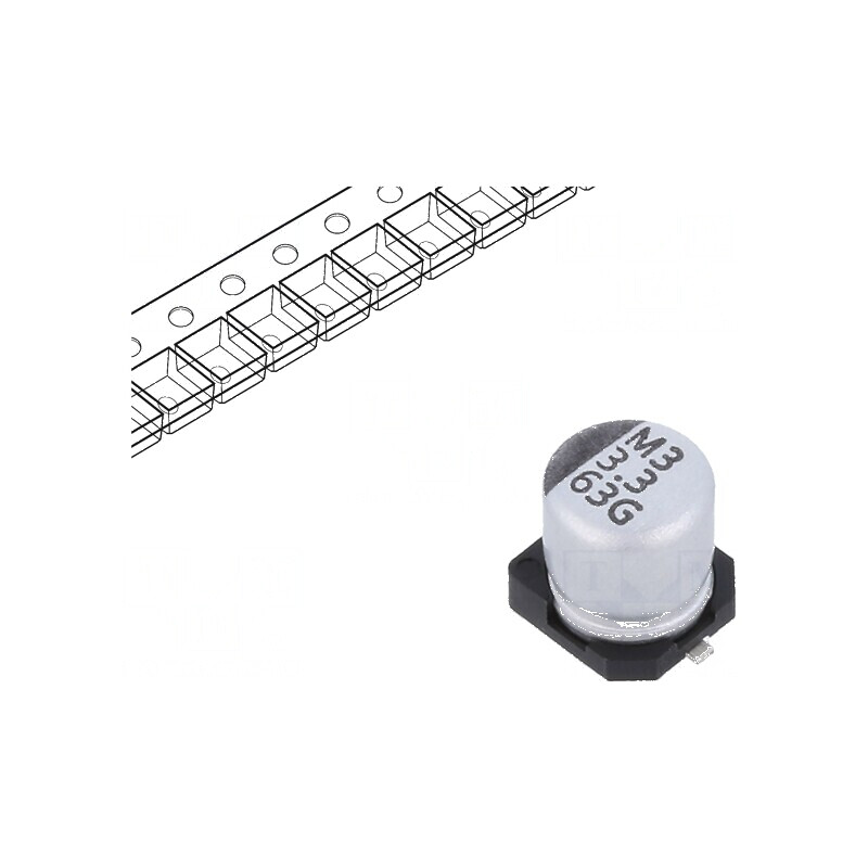 Condensator electrolitic SMD 3,3uF 63VDC ±20% -55÷105°C | Electronic-mag.ro | Componente Electronice Condensator electrolitic SMD 3,3uF 63VDC ±20% -55÷105°C | Electronic-mag.ro | Componente Electronice