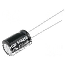 Condensator electrolitic low ESR THT 470uF 16V 8x12mm | Electronic-mag.ro | Componente Electronice