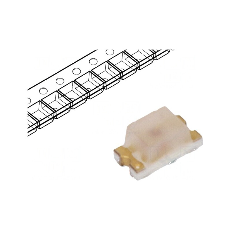 LED SMD 0603 portocalie 2,8-8mcd 1,6x0,8x0,7mm 170° 20mA | Electronic-mag.ro | Componente Electronice