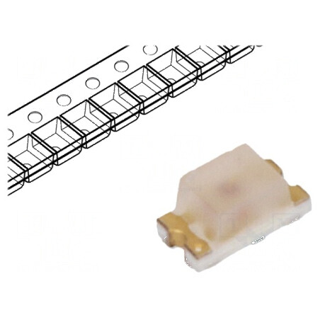 LED SMD 0603 portocalie 2,8-8mcd 1,6x0,8x0,7mm 170° 20mA | Electronic-mag.ro | Componente Electronice