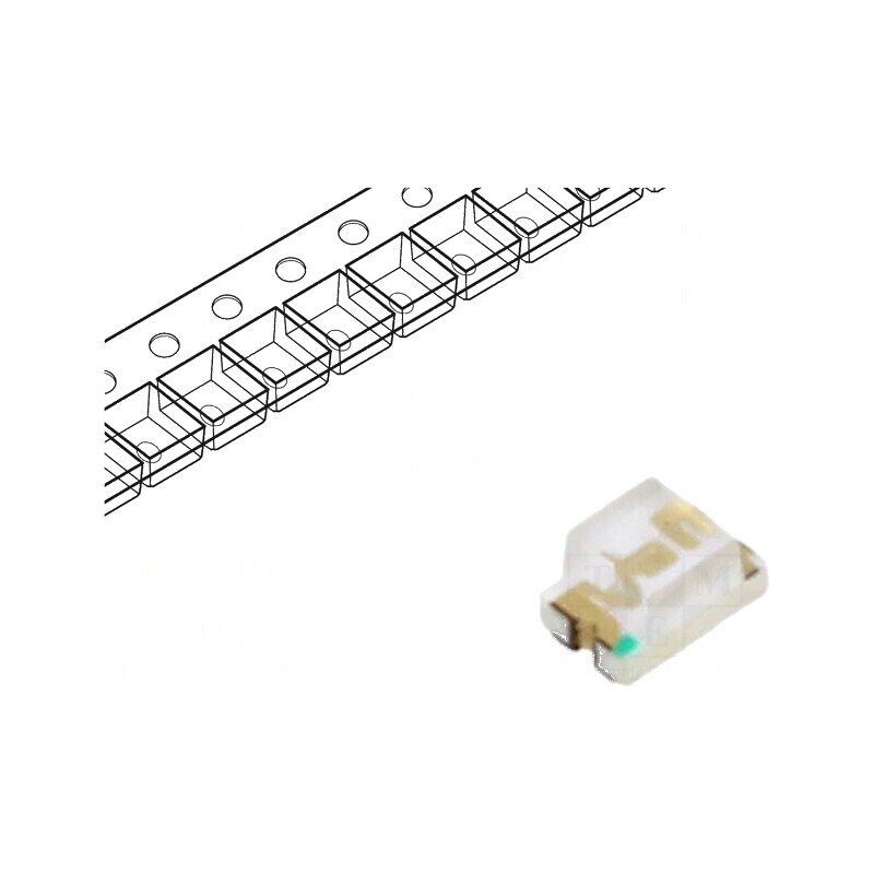 LED SMD 0805 Albastru 56mcd 2x1,25x1,1mm 120° 5mA 470nm | Electronic-mag.ro | Componente Electronice