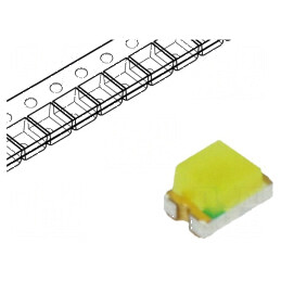LED SMD 0805 Alb Rece 240-450mcd 120° 20mA 2.8-3.8VDC 95mW | Electronic-mag.ro | Componente Electronice