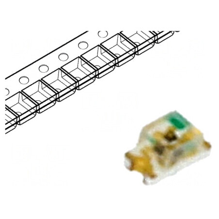 LED SMD 0603 galben 25-45mcd 1,6x0,8x0,8mm 130° 20mA 60mW | Electronic-mag.ro | Componente Electronice