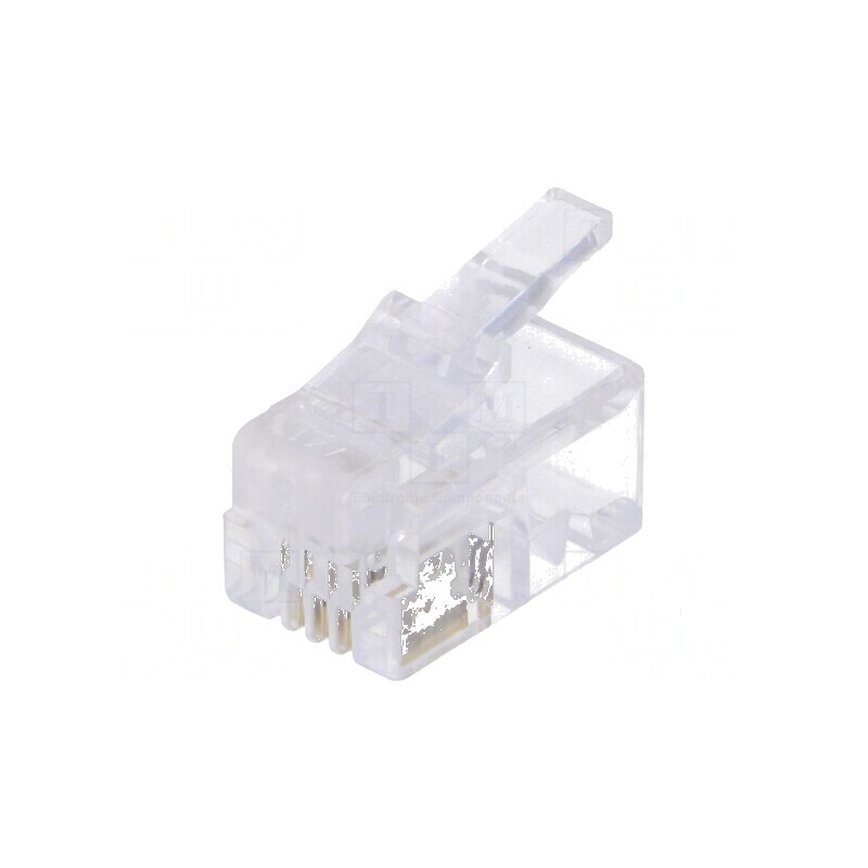 Conector RJ10 4p4c mufă aurit neecranat | Electronic-mag.ro | Componente Electronice Conector RJ10 4p4c mufă aurit neecranat | Electronic-mag.ro | Componente Electronice