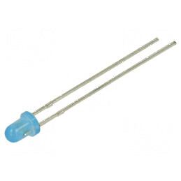 LED 3mm Albastru 1300mcd 60° Convex | Electronic-mag.ro | Componente Electronice