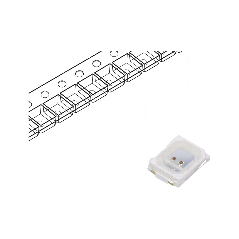 LED SMD 2835 roșie 2000mcd 3,5x2,8mm 120° 60mA λd: 624nm - rolă 60m | Electronic-mag.ro | Componente Electronice