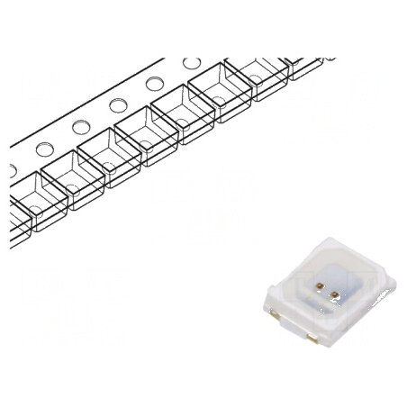 LED SMD 2835 roșie 2000mcd 3,5x2,8mm 120° 60mA λd: 624nm - rolă 60m | Electronic-mag.ro | Componente Electronice