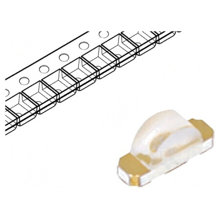 LED SMD 1204 roșie 100-150mcd 3,2x1,5x1mm 120° 20mA 624nm | Electronic-mag.ro | Componente Electronice