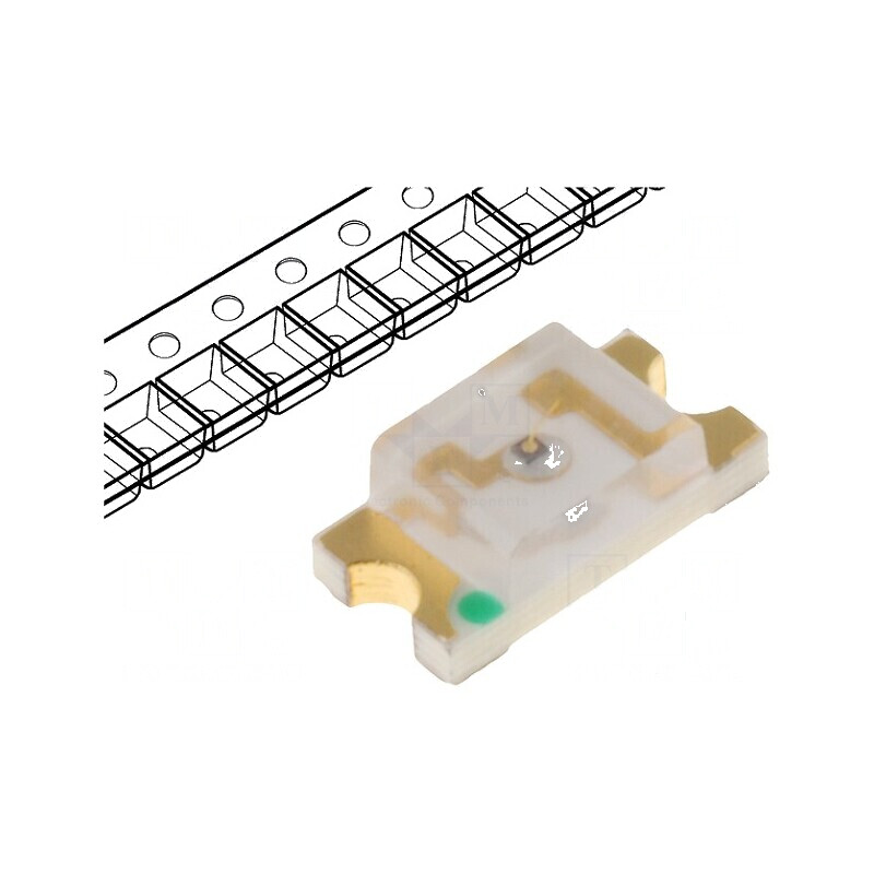 LED SMD 1206 Galben-Verde 10-16mcd 3,2x1,6x1,1mm 120° 20mA | Electronic-mag.ro | Componente Electronice