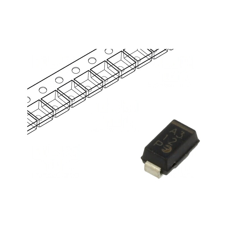 Diodă Schottky SMD 40V 1A DO214AC - Redresor pe rolă/bandă | Electronic-mag.ro | Componente Electronice
