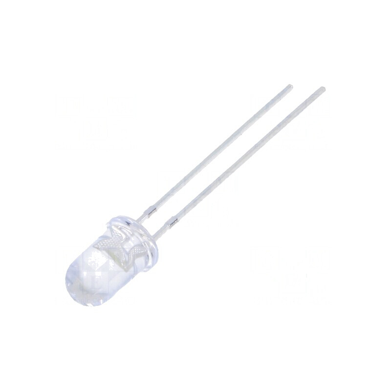 LED 5mm Alb Rece 23500-33000mcd 15° Convex | Electronic-mag.ro | Componente Electronice
