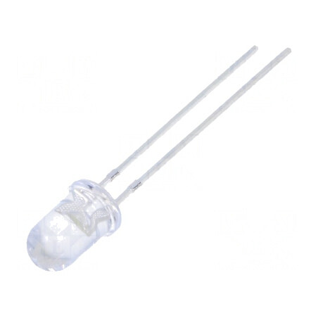 LED 5mm Alb Rece 23500-33000mcd 15° Convex | Electronic-mag.ro | Componente Electronice