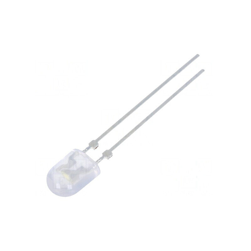 LED oval 5x4mm alb rece 3500mcd 80/40° convex | Electronic-mag.ro | Componente Electronice