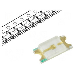LED SMD 1206 Verde 70-100mcd 3.2x1.6x0.68mm 20mA | Electronic-mag.ro | Componente Electronice