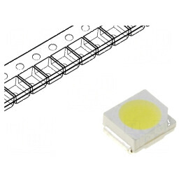 Banda LED SMD 3528 Alb Rece 6000K 20mA 2100-2400mcd 120° 20m | Electronic-mag.ro | Componente Electronice